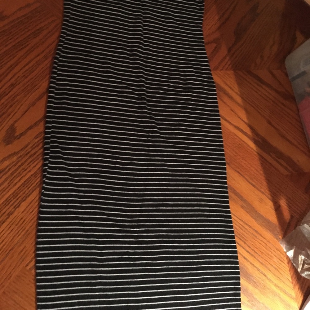 Black and white striped dress